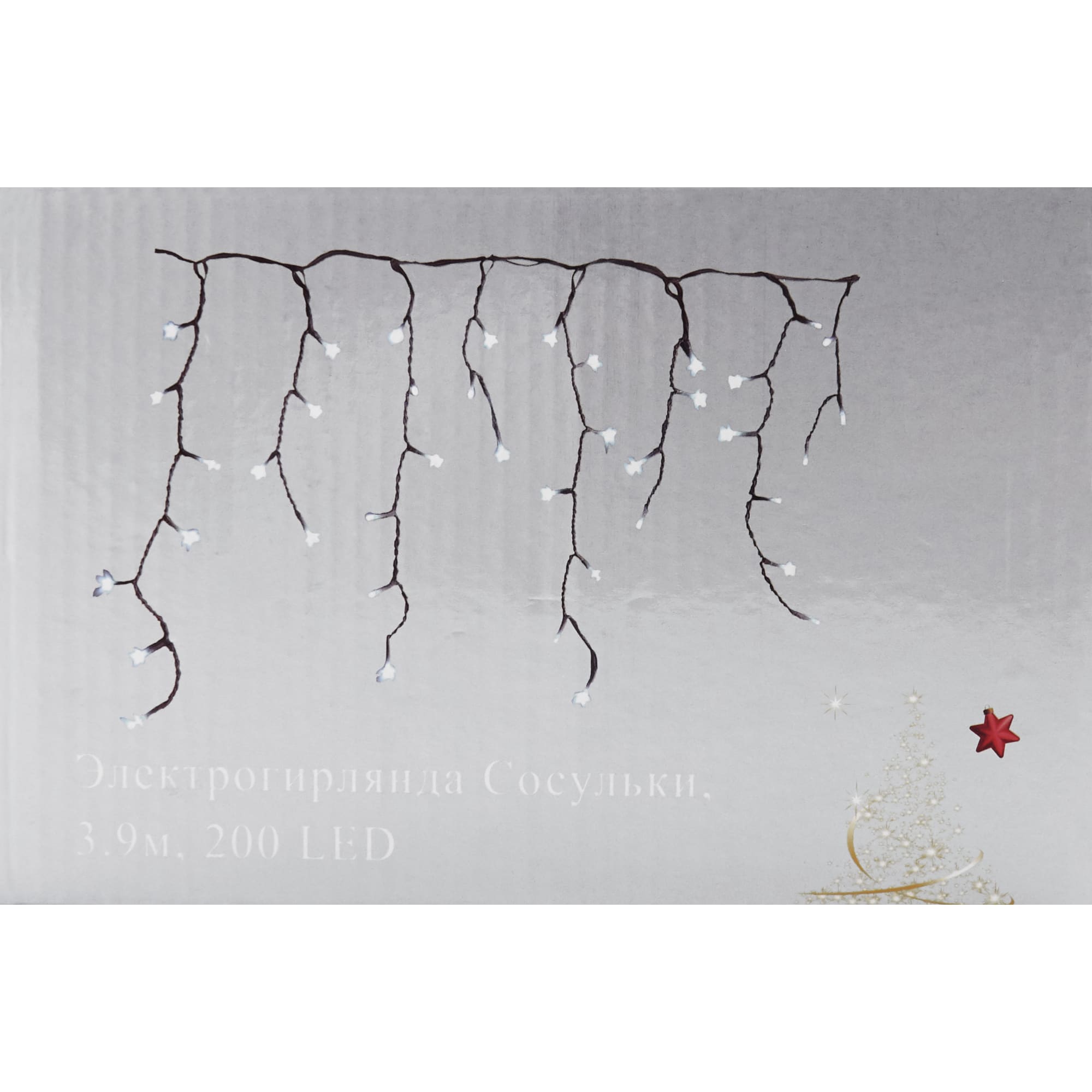 82185369 Электрогирлянда наружная «Бахрома» 3.9 м 200 LED холодный белый Santreyd  - Вид №3