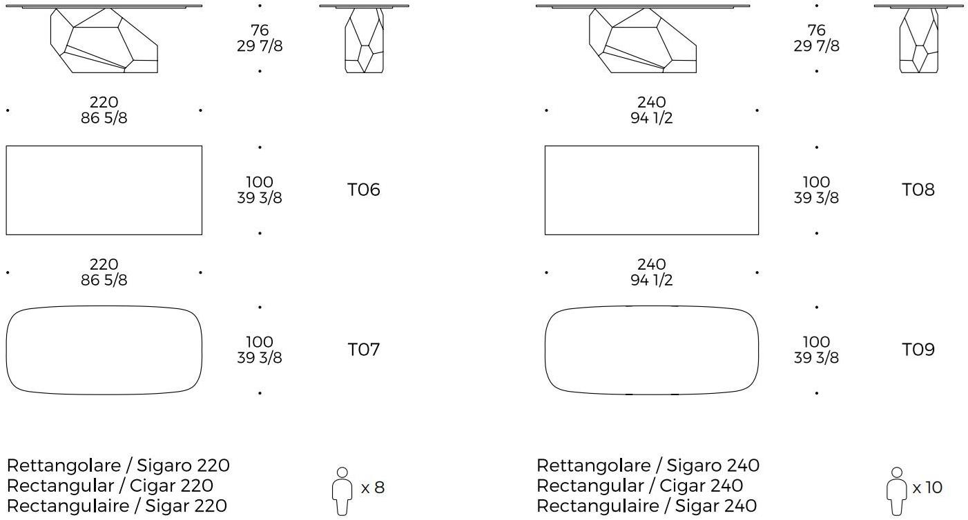 Liu Jo Living Collection Прямоугольный стол Urban fan Raw - Вид №9