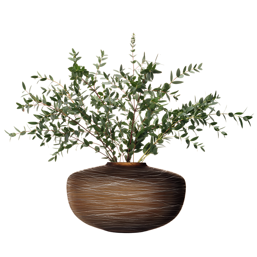 G1606-17-154 Ваза boulder 17,5 см коричневая LSA International  - Вид №3