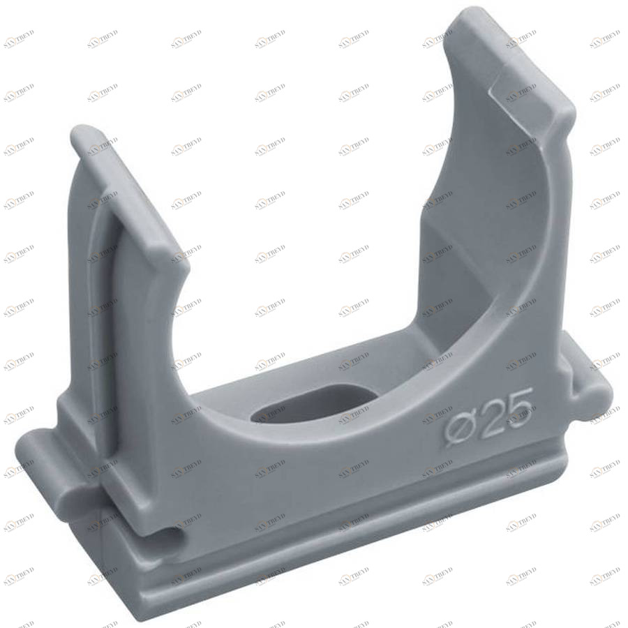 Крепеж - клипса для труб АБС-пластик D25мм Промрукав 6480