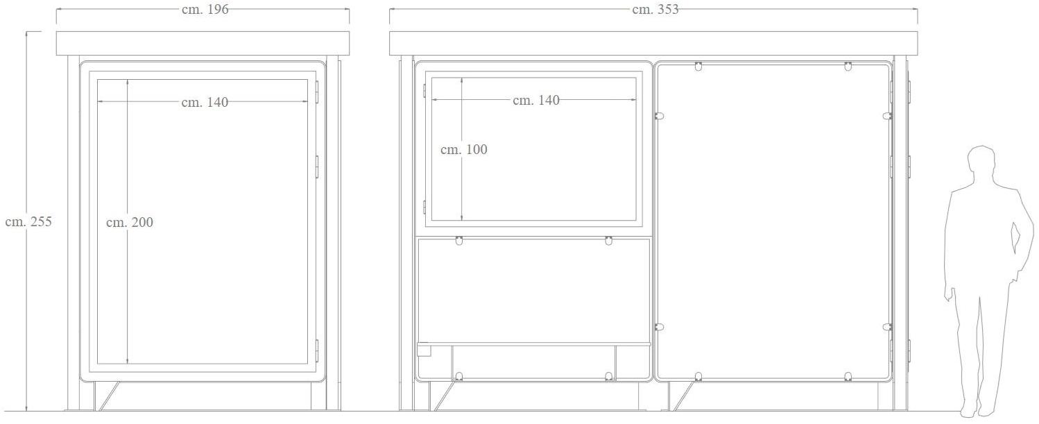 DIMCAR Стальное навес для автобусной остановки Popup G543 - Вид №2