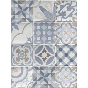 VENTA Панель ПВХ «Плитка» синяя для стен 2700×375 мм 18759402