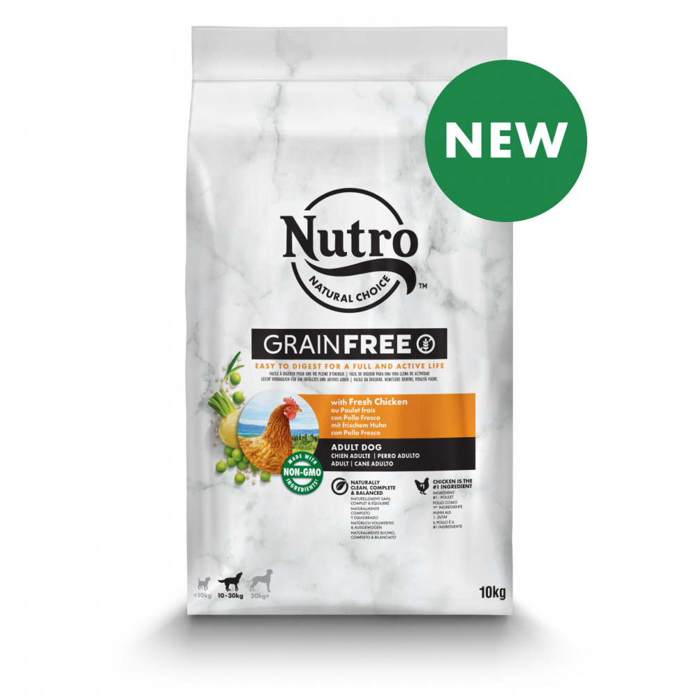 ПР0059448 Корм для собак для средних пород со свежей курицей и экстрактом розмарина сух. 10кг NUTRO  - Вид №1