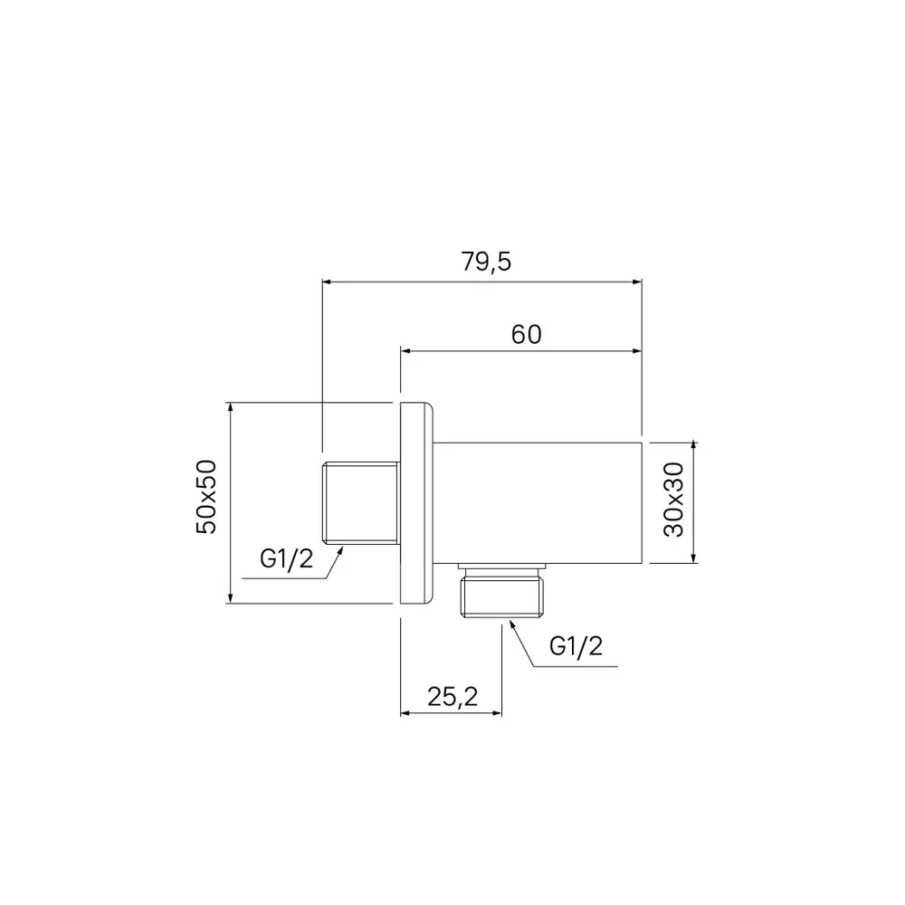 Подключение для душевого шланга Iddis Folk FOLSB00i62 цвет хром STLM-2087928 - Вид №5