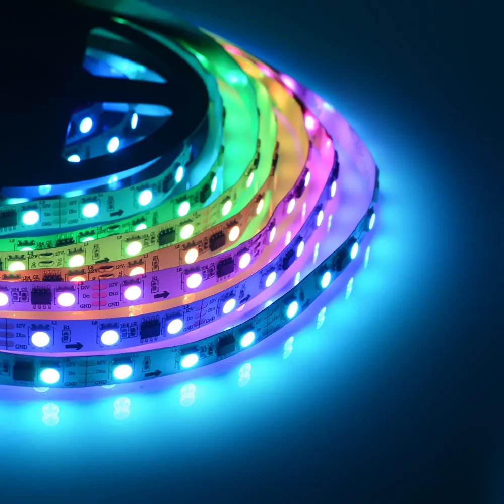 Адресная светодиодная лента Apeyron SMD5050 12В 10 мм 5м 14.4 Вт/м 60диод/м RGB STLM-2151045 - Вид №3