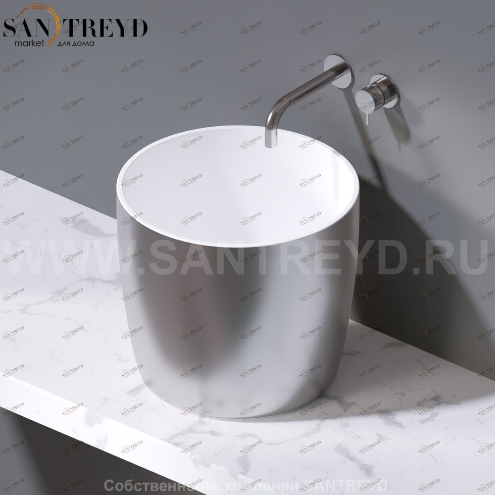 L106.351 Накладная раковина на столешницу  овальная A. e T. Italia PILLAR AeT ITALIA