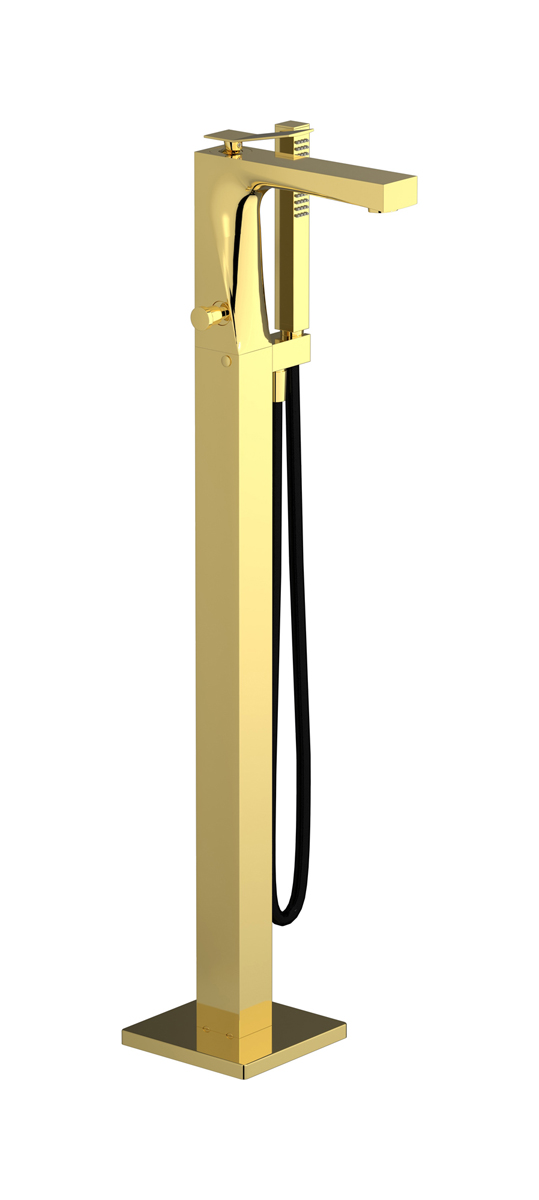 Напольный смесиель для ванны с встроенным душем. WE ARE IB wa313rs Gold Wave