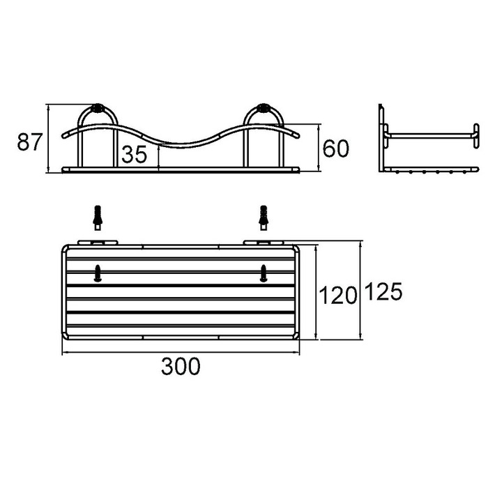 304W000M44 Полка прямая проволока стальная 04 Milardo Shelf - Вид №3