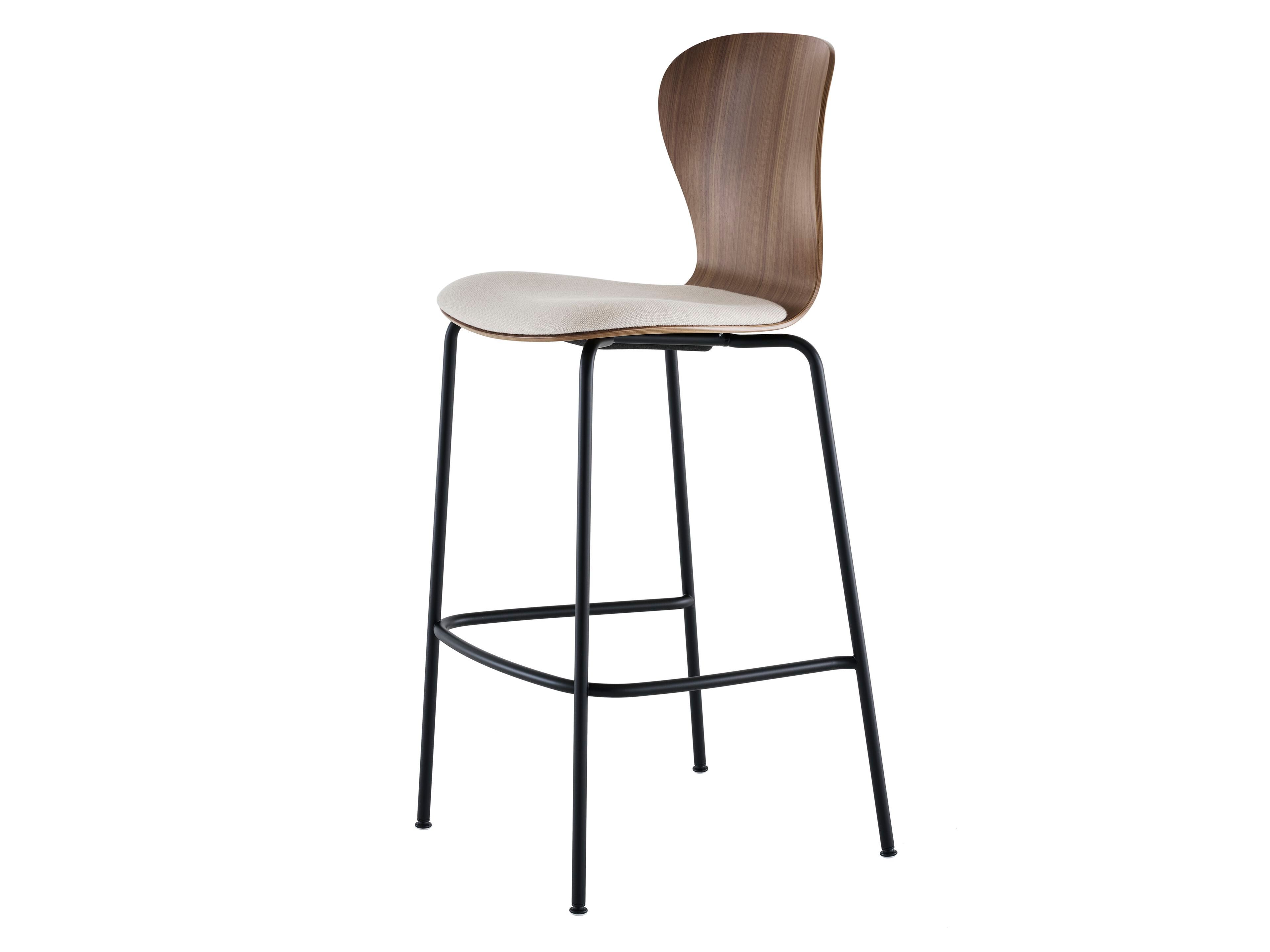 Высокий деревянный стул с мягким сиденьем с подставкой для ног THONET S 220 ARCH-00046268