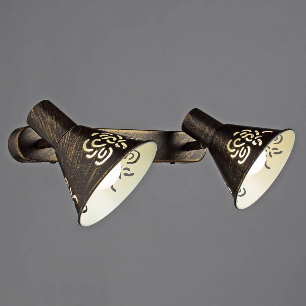 Спот настенный на 2 лампы коричневый Cono A5218AP-2BR ARTE LAMP CONO 00-3926226 Коричневый - Вид №2