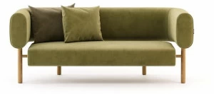 Domkapa 3-х местный бархатный диван