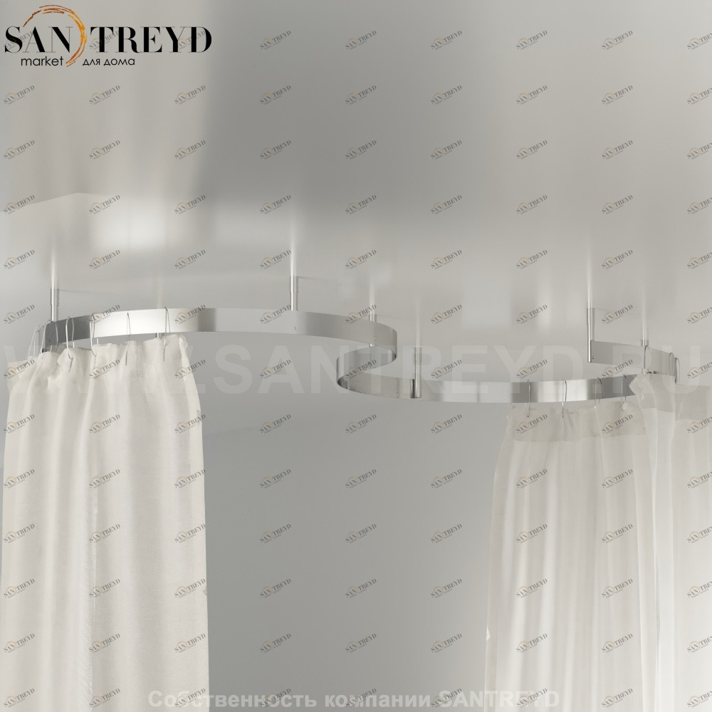 Душевое ограждение COOPER из 7-и сигментов металлическое Agape ADOC0363A