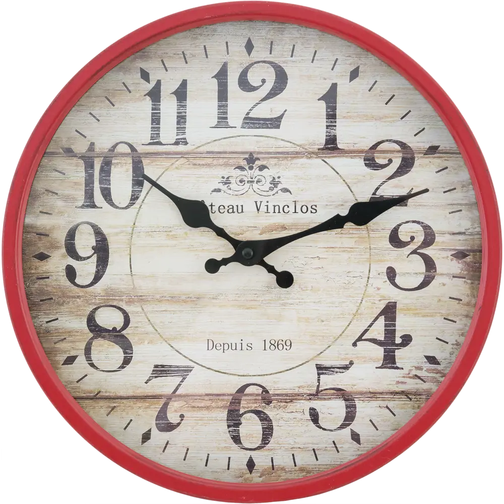 Часы настенные цвет красный 30 см 82674425 STLM-2130823 Atmosphera Retro