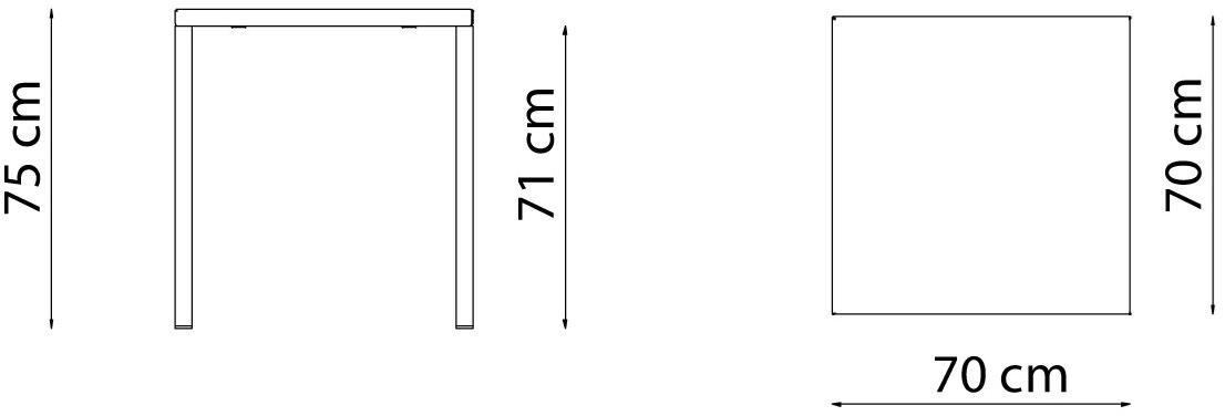 Vermobil Квадратный садовый стол из алюминия Quatris Qta7070 - qta8080 - Вид №6