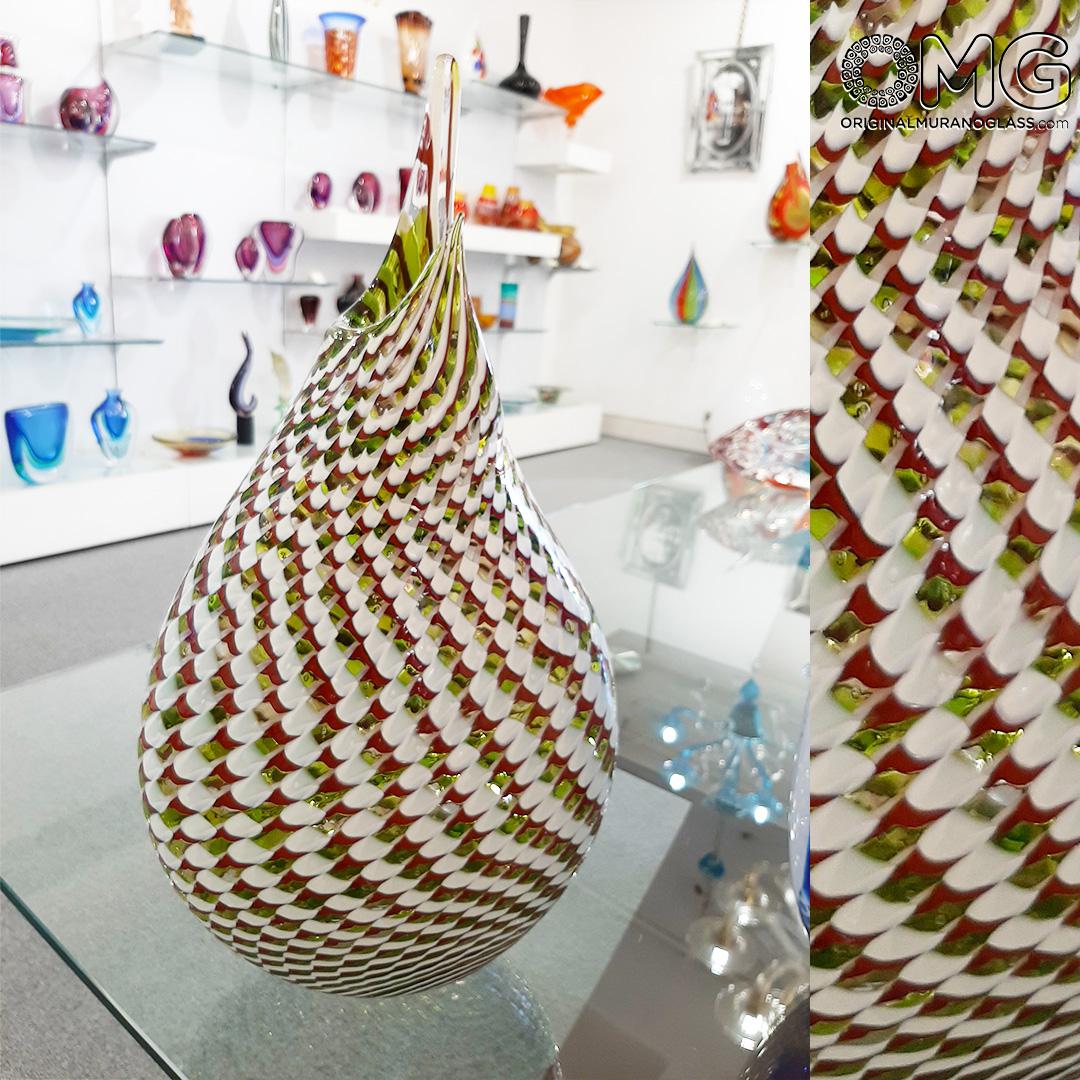 4684 ORIGINALMURANOGLASS Ваза Баттерфлай - Афро Челотто - муранское стекло OMG 50 см  - Вид №1