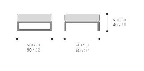 Квадратный пуф из ткани Sachi Шипы ARCH-00119830 - Вид №3