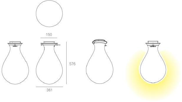 Milan Iluminacion Светодиодный потолочный светильник прямого света из полиэтилена Ona sun-id-1431039 - Вид №4
