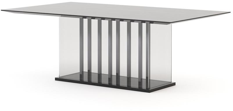 Stylish Club Прямоугольный обеденный стол из нержавеющей стали и дерева His Scf.hi11 - Вид №1