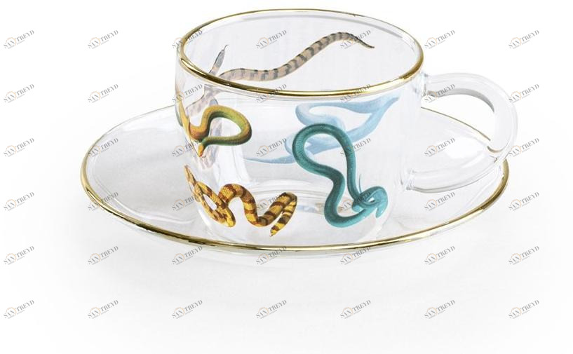 Seletti Чашка кофе из боросиликатного стекла с блюдцем Seletti wears toiletpaper sun-id-1380451