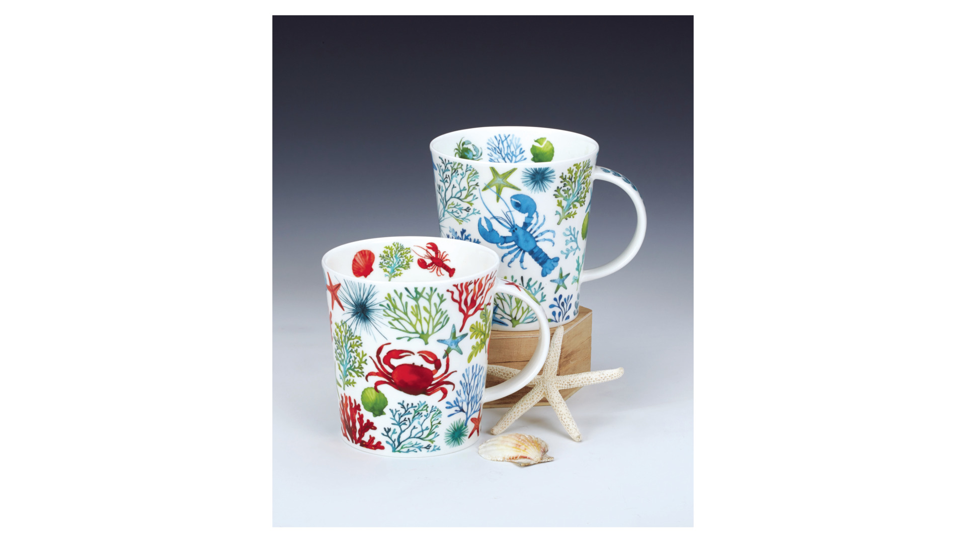 10672744 Dunoon Кружка Dunoon На дне морском.Ломонд 320мл, фарфор, красная Фарфор костяной  - Вид №1