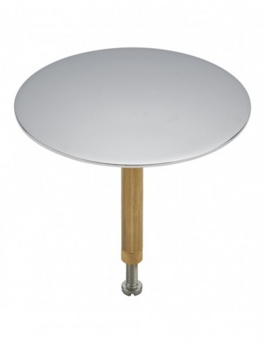 041600 000 00  Заглушка сливного отверстия для ванны Д. 72,5 мм, хромированная латунь Valentin Хром  - Вид №1