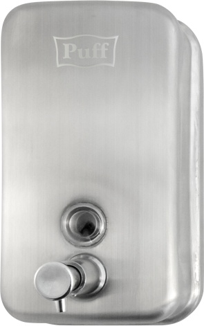 1402.096 Дозатор для жидкого мыла из нерж стали матовый антивандальный 8608m PUFF  - Вид №4