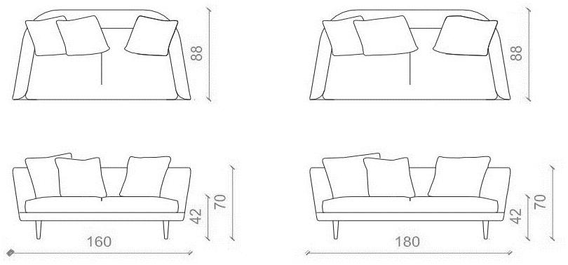 B&T Design 2-местный тканевый диван Boom sun-id-1351426 - Вид №2