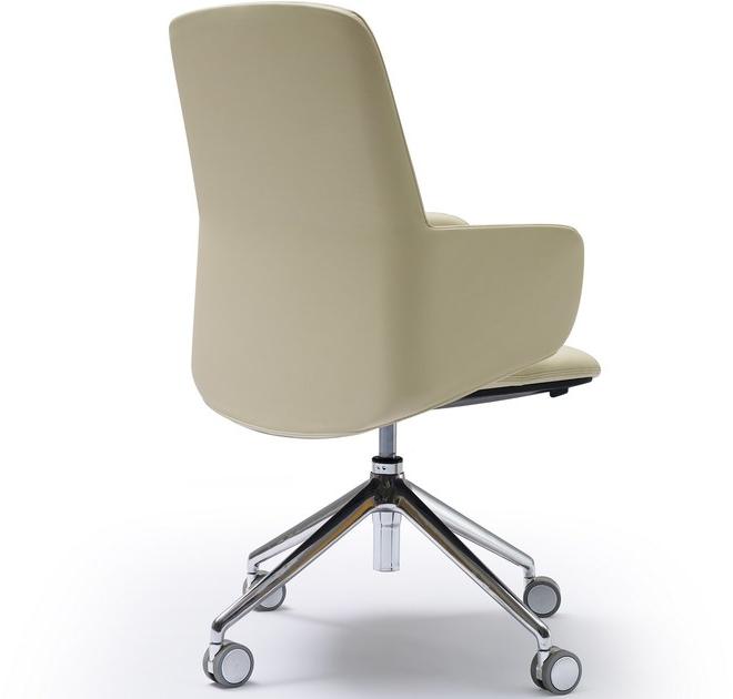 Quinti Sedute Офисное кресло в коже с колесами Deep sun-id-1431396 - Вид №2