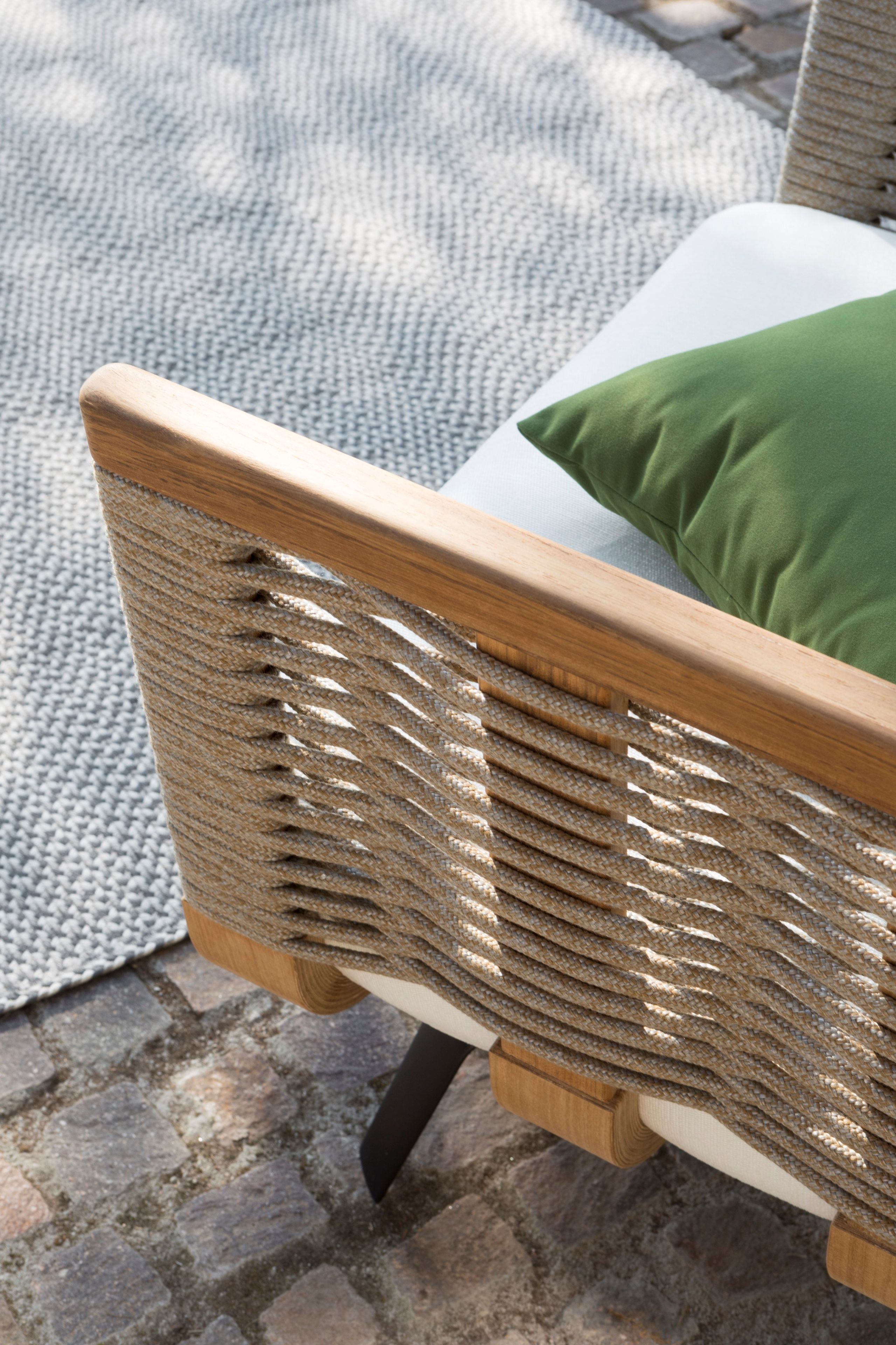 Садовое кресло из тикового дерева и полиолефиновой веревки Unopiù Добро пожаловать ARCH-00083959 - Вид №8