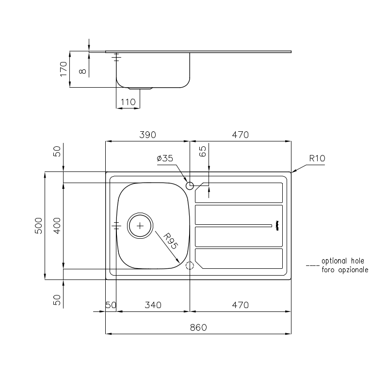 118616x Мойка S1000 1186 16x Fosterspa  - Вид №1
