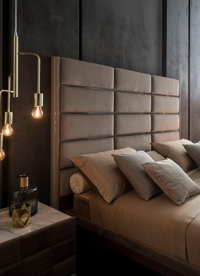 Dall'Agnese Двуспальная кровать из бархата с мягким изголовьем Dama sun-id-1439187 - Вид №2