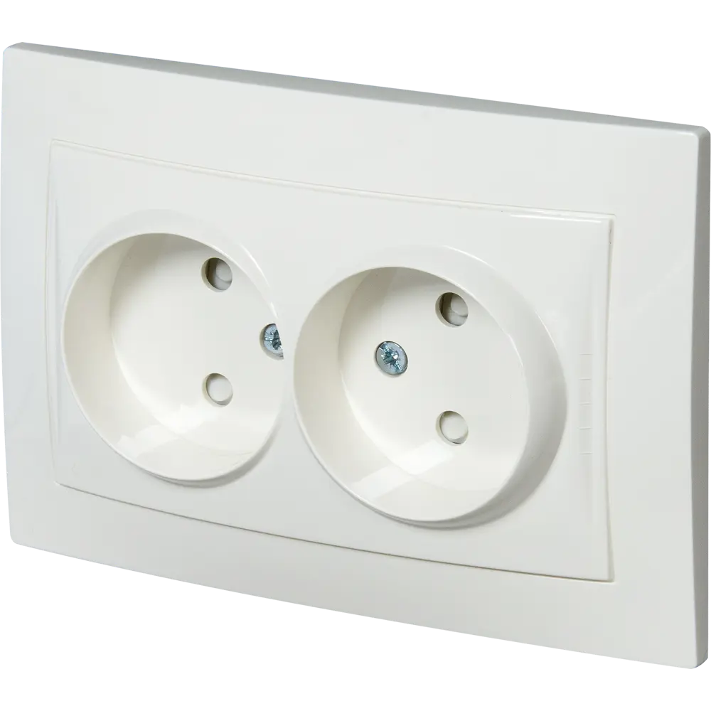 Розетка двойная встраиваемая Systeme Electric Unica без заземления, цвет бежевый STLM-2181493 - Вид №1