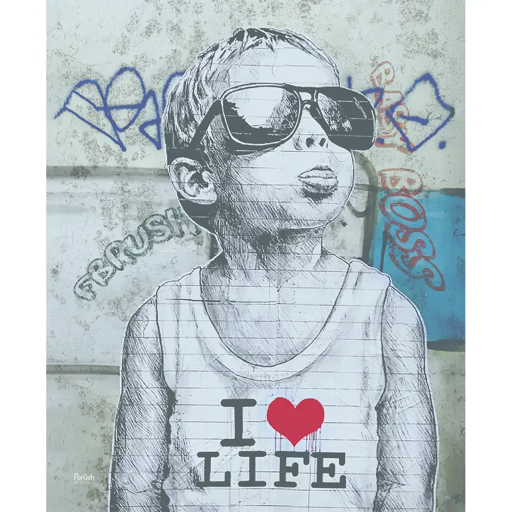 Картина на холсте "Маленький босс" 40x50 см FBRUSH STLM-2146425