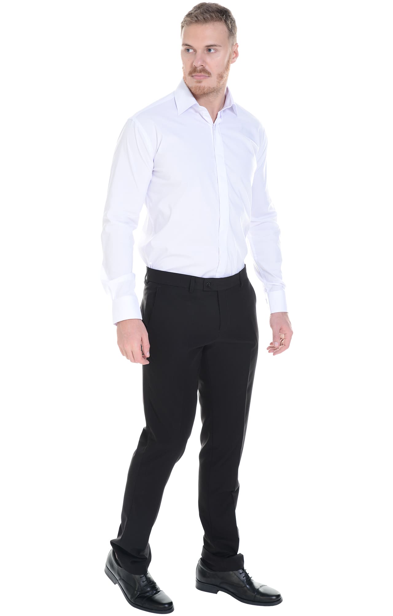 62462 Рубашка мужская  white El-Risto  Корпоративная одежда  размер 40/170-176  - Вид №26