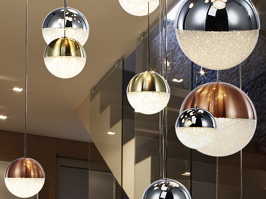 109087 Подвесной светильник LED 27L Ø80 DIM BLUETOOTH CCT цветной Schuller Sphere - Вид №2