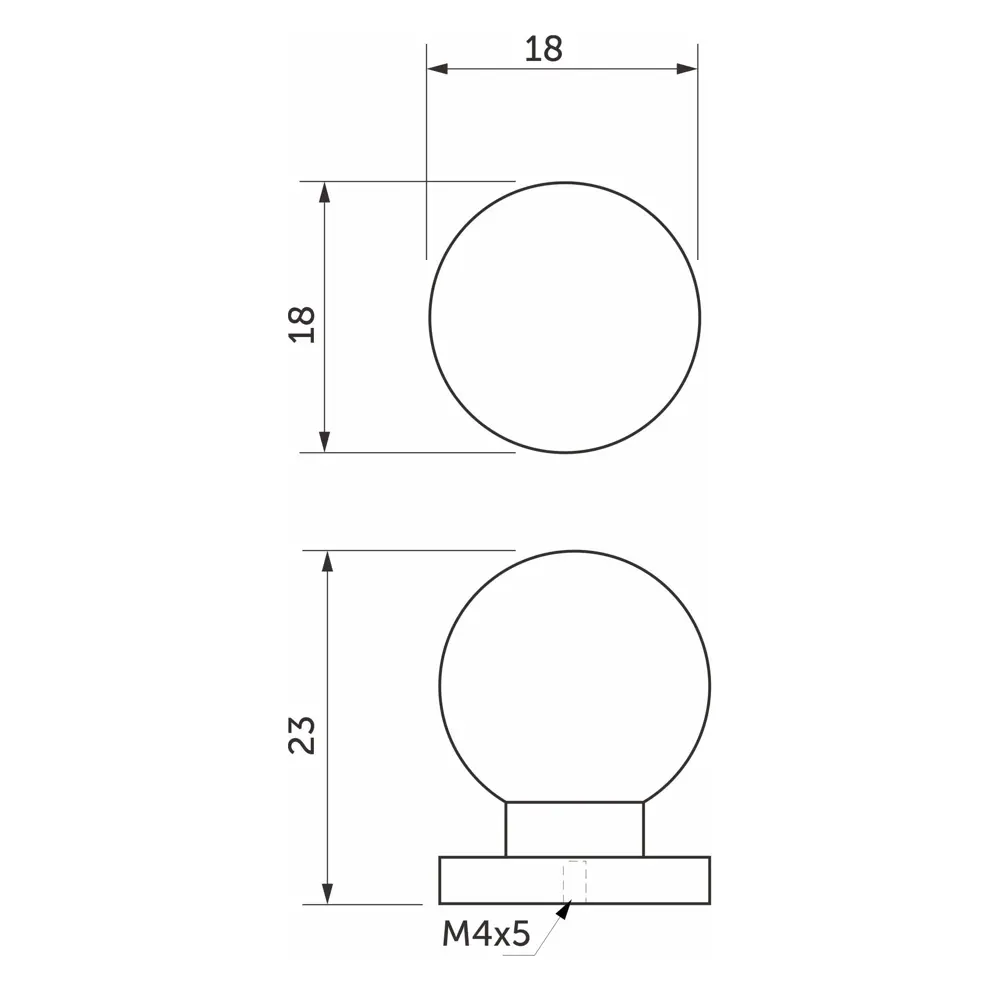Мебельная ручка-кнопка GN35 цвет черная 87686810 STLM-2171647 AKS  - Вид №5