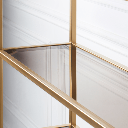 Стеллаж металлический бронза со стеклянными полками Feona FOR MISS  263950 Золото  - Вид №2