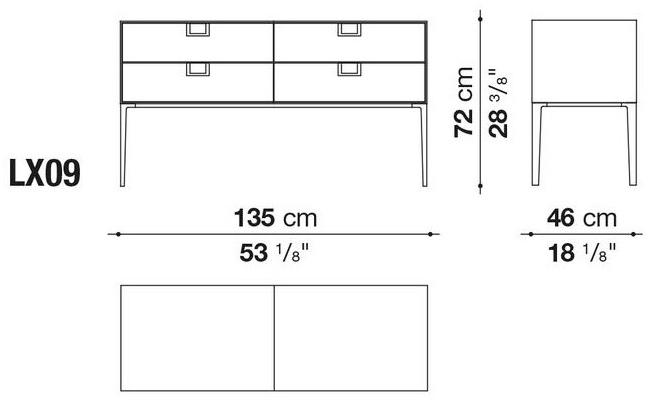 Maxalto Буфет из лакированного дерева с ящиками Alcor sun-id-1366871 - Вид №5