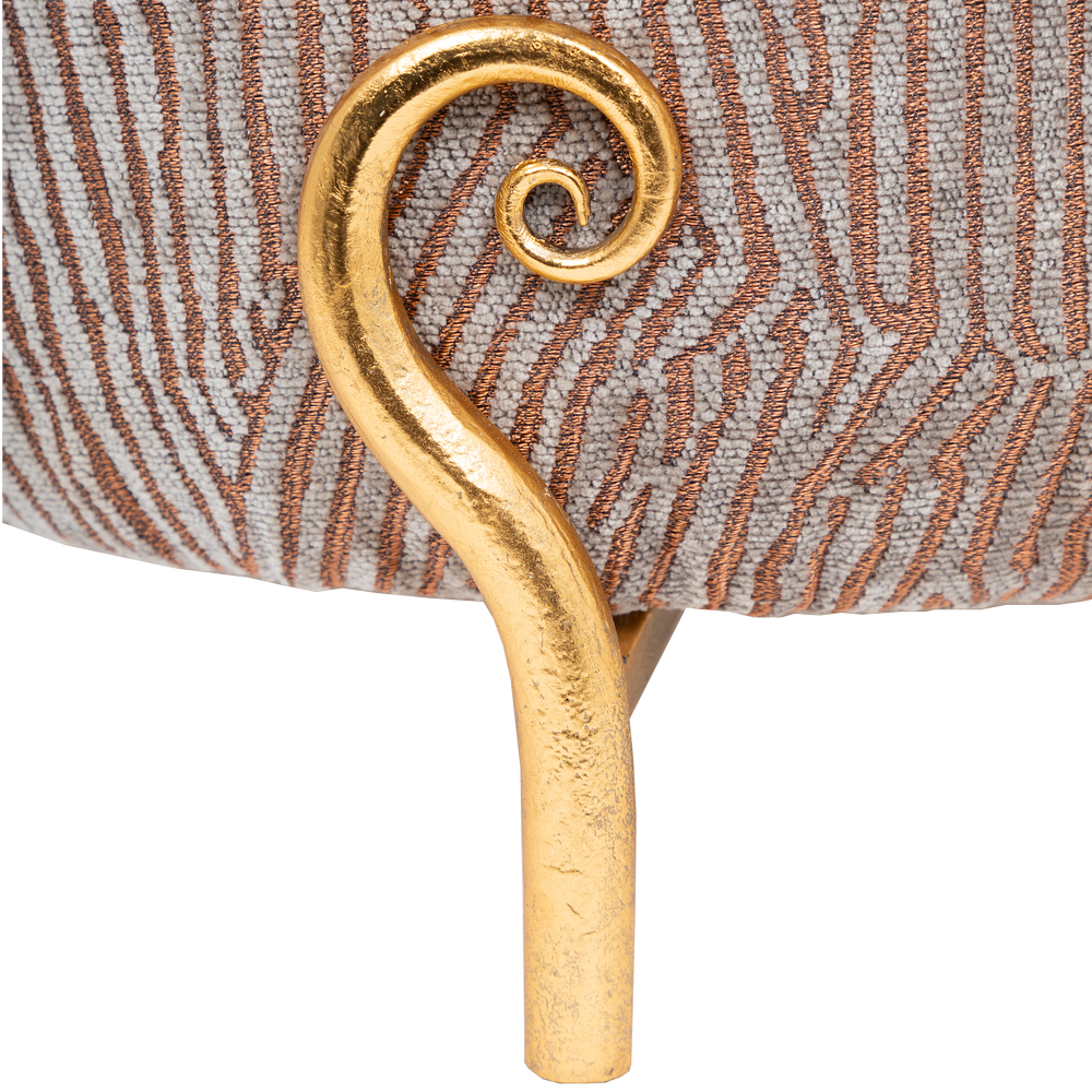 14032 Банкетка Шарман Табак Золото BOGACHO 4627196596207 - Вид №5