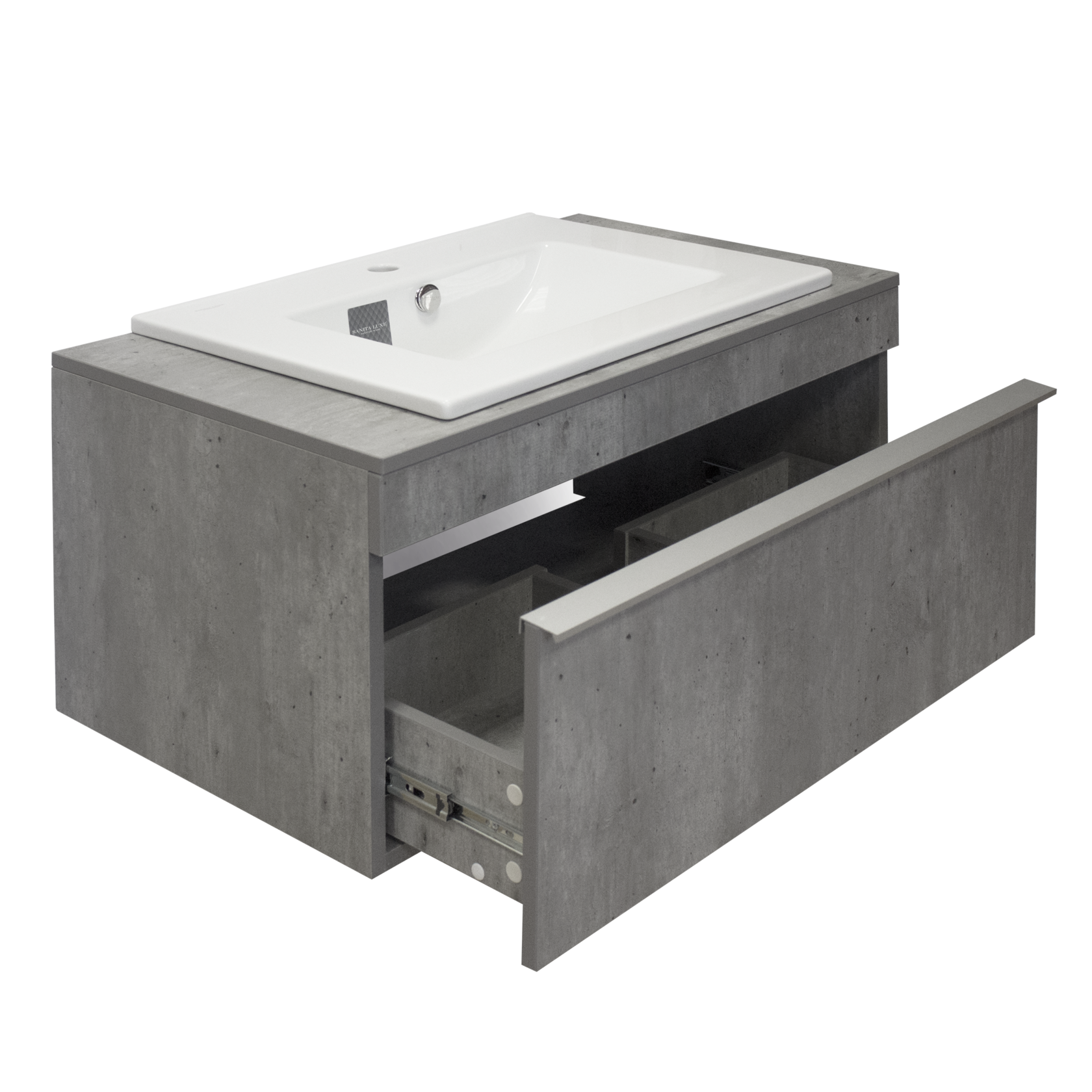 Тумба подвесная STAR80 / Бетон SANITA LUXE QDRSLCW60211W1 - Вид №1