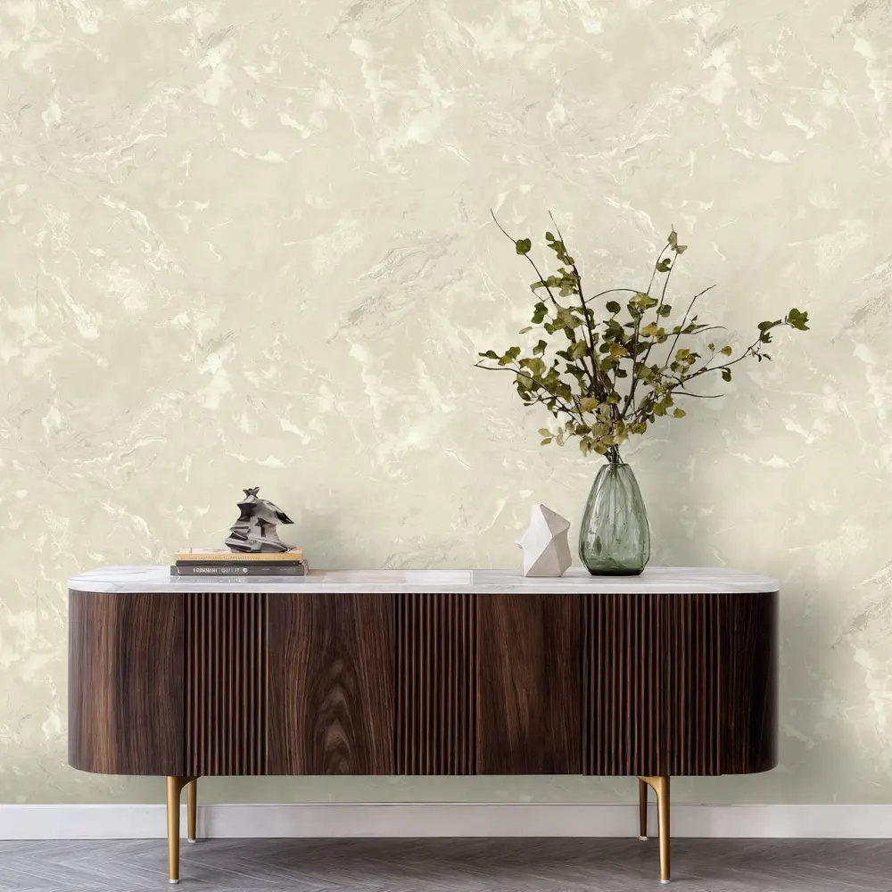 Флизелиновые обои Ornamy Calacatta бежевые 1.06 м 89433802 STLM-1576440 - Вид №3