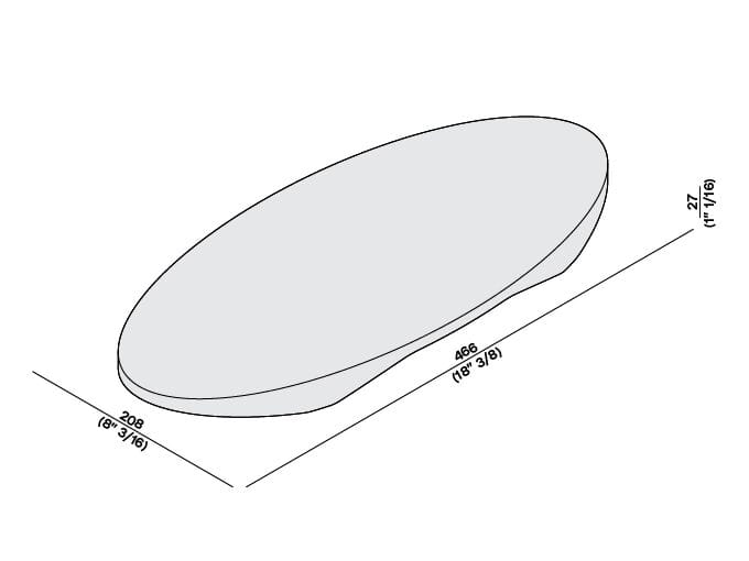 ARCH-00143292 Полка на борт ванны LUCE DI CARRARA KEPLER - Вид №3