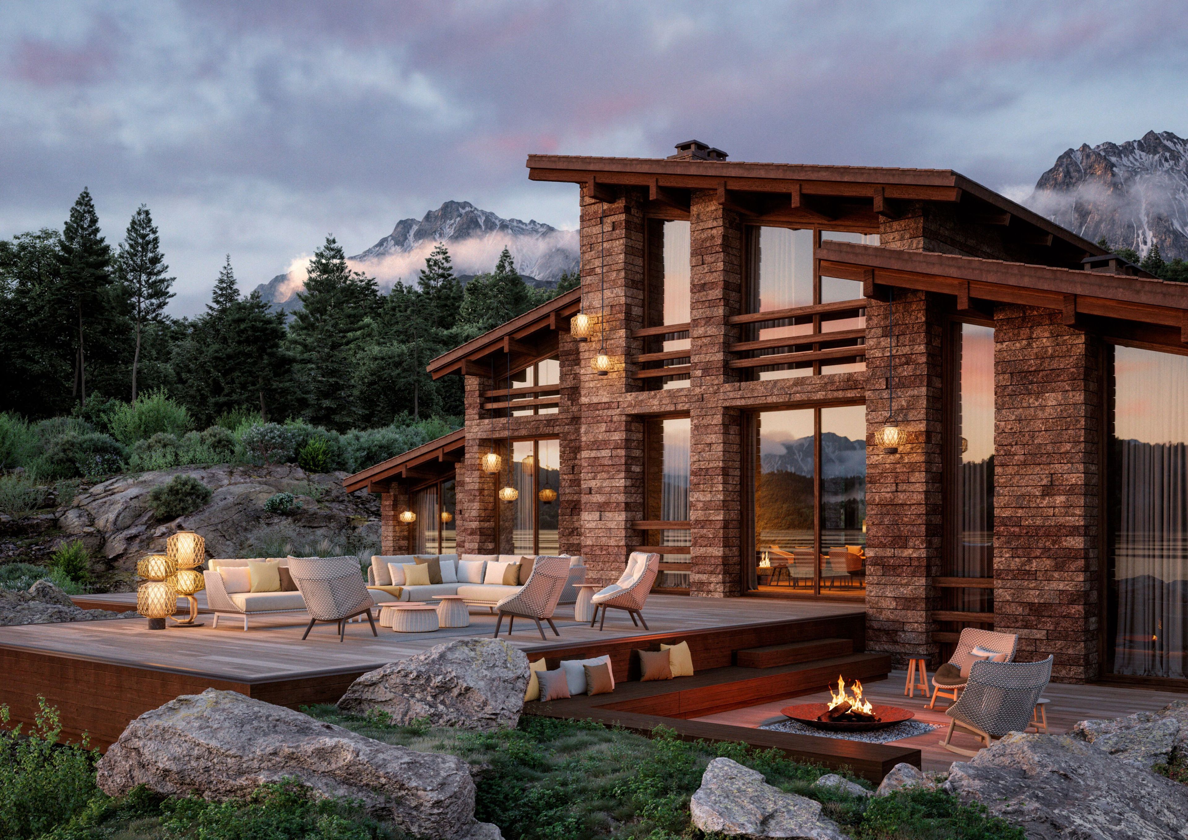 Круглый садовый журнальный столик с керамической столешницей DEDON белые грибы ARCH-00132203 - Вид №11