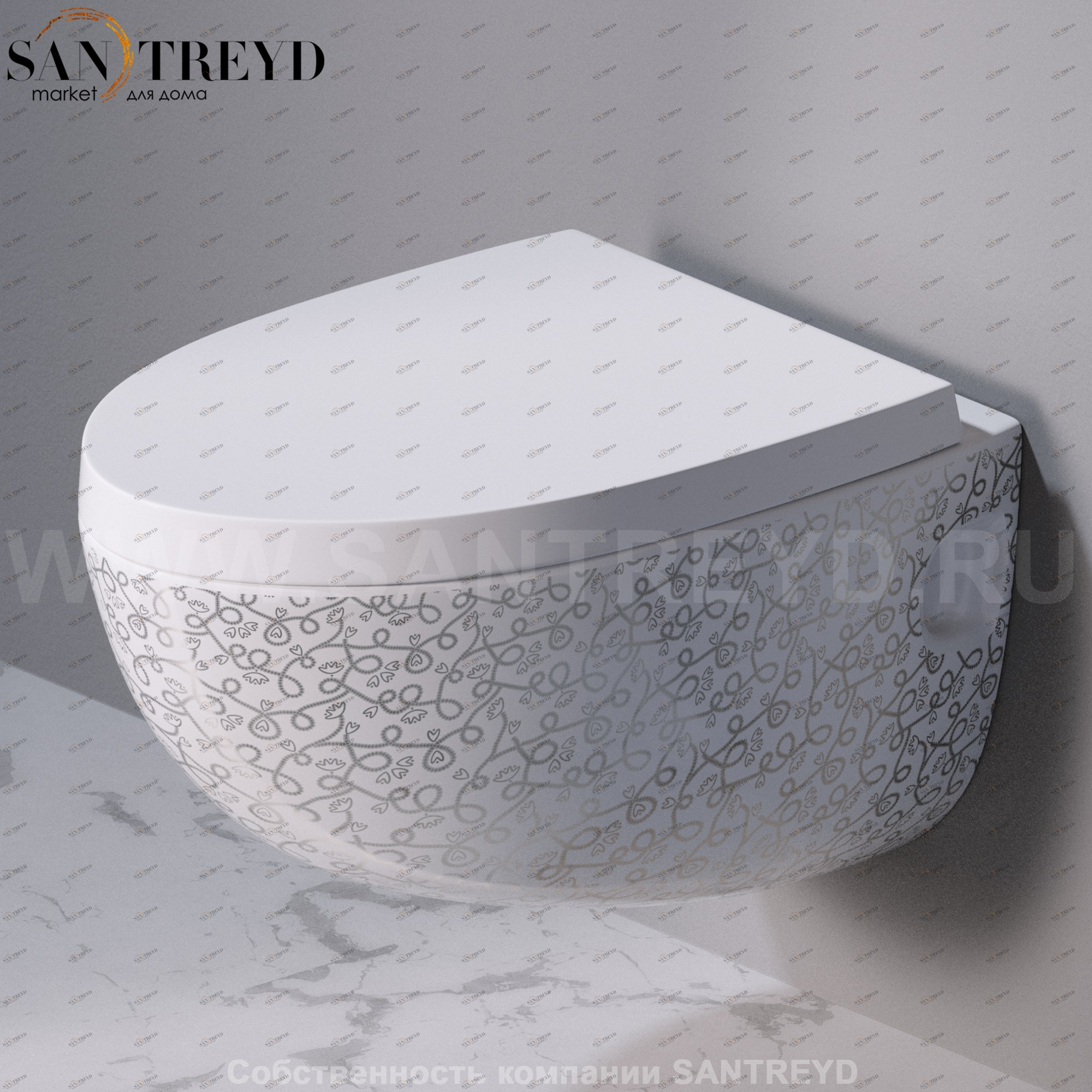 S511.400P Подвесной унитаз настенный Белый A. e T. Italia OVAL Италия AeT ITALIA