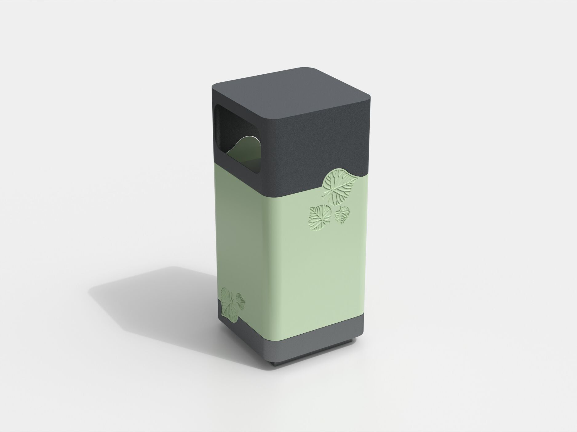 Оцинкованная стальная корзина для мусора с крышкой Viscio Urban Design MARTINO ARCH-00110849