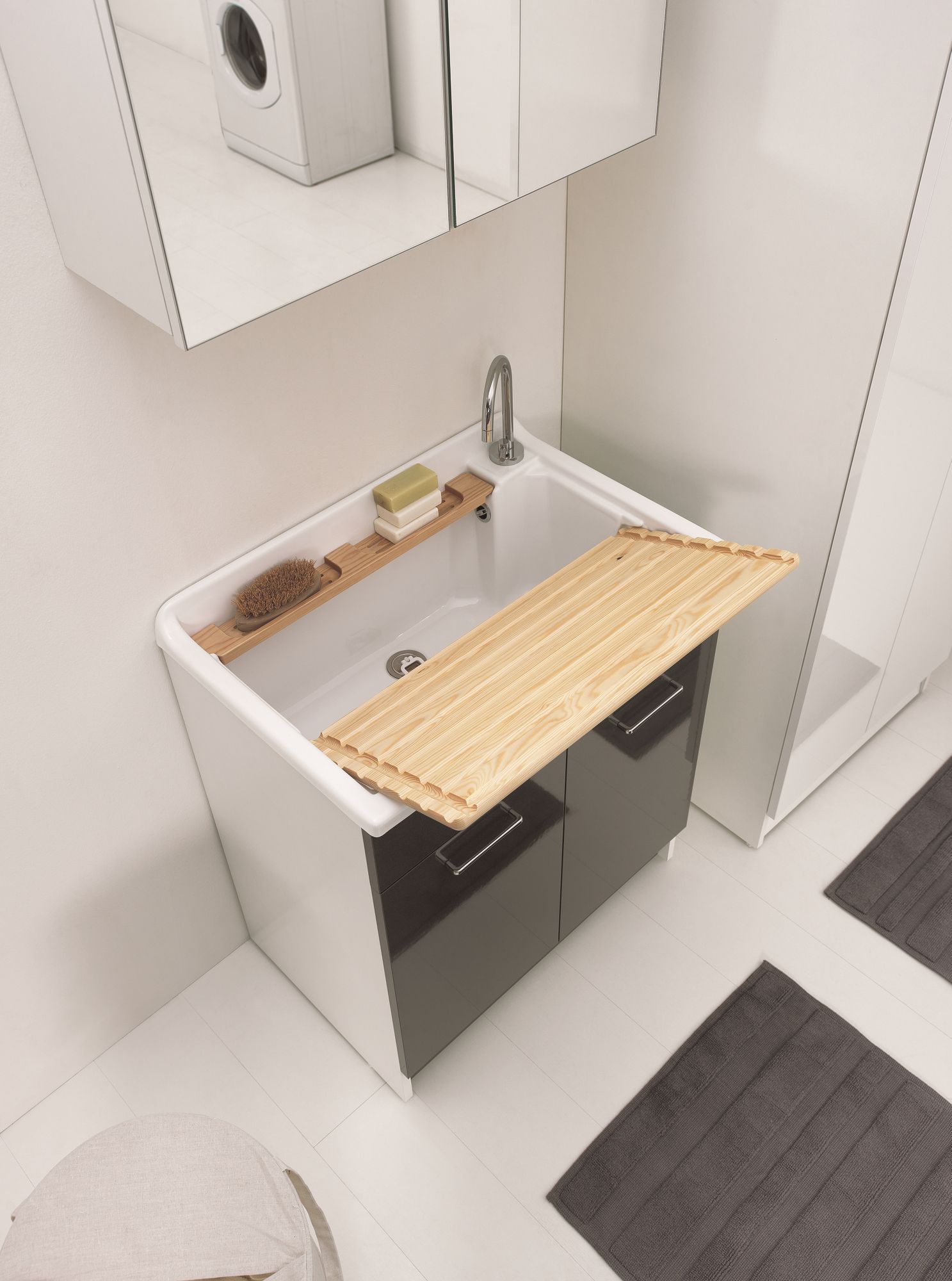 Шкаф для белья из ДСП с распашными дверцами COLAVENE Lindo ARCH-00099481 - Вид №9