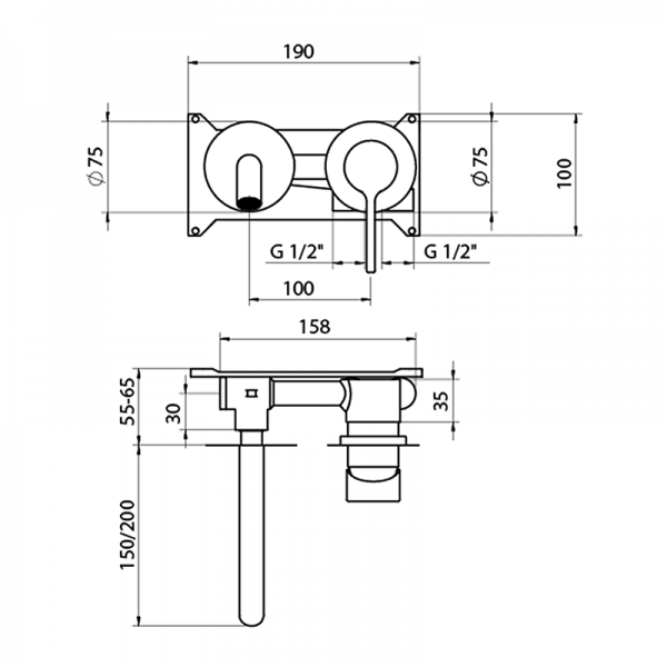 Смеситель для раковины TIME GRB MIXERS 47537472 - Вид №1