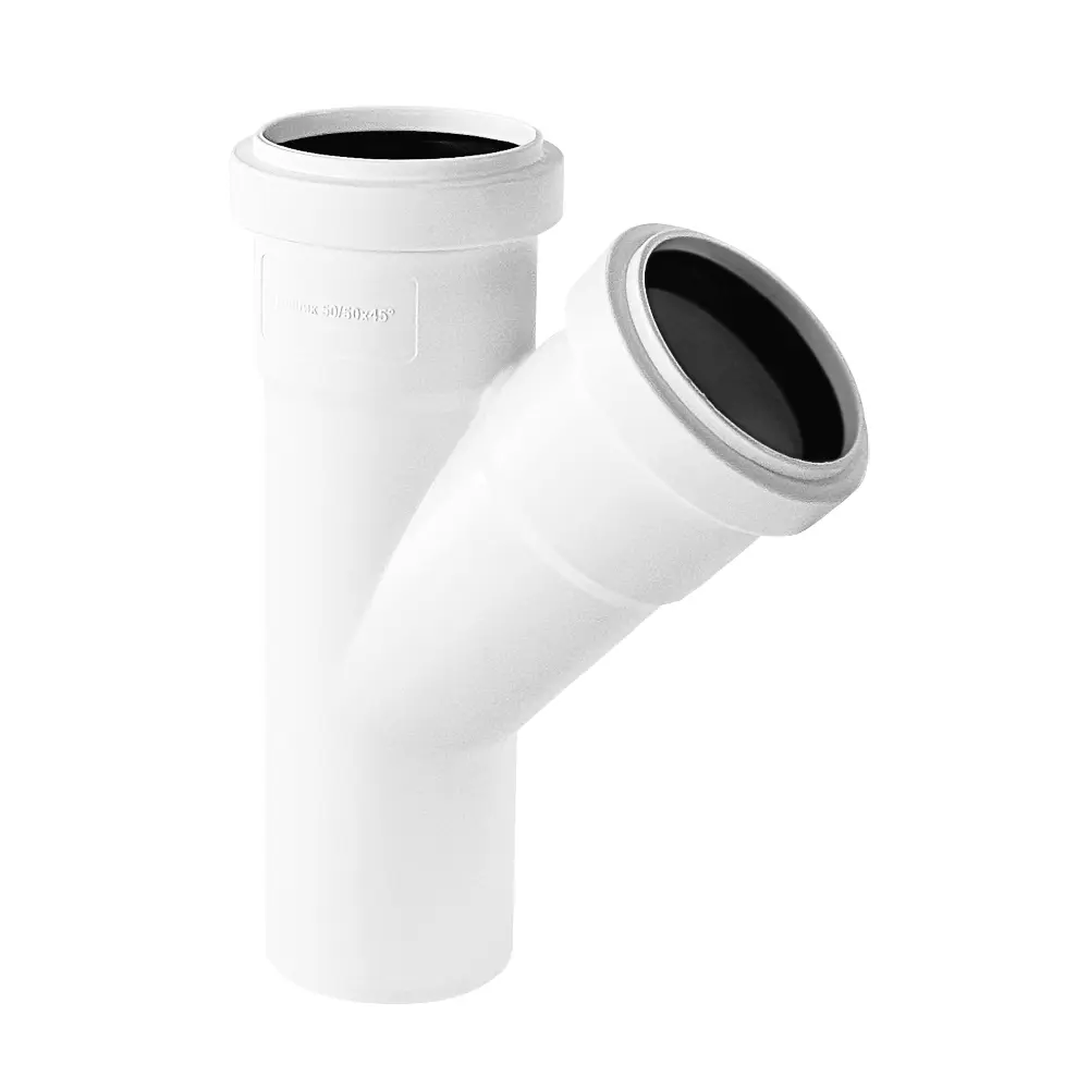 Тройник канализационный малошумный MONLID D50x50/45° мм полипропилен STLM-2145538 - Вид №2