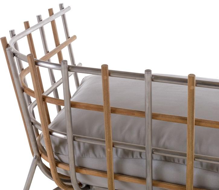 Unopiù Садовое кресло из нержавеющей стали и тика Tweed Twepol - Вид №1