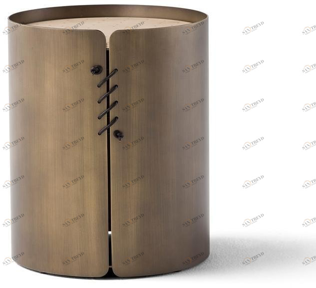 AMURA Журнальный столик с основанием из листового металла и деревянной столешницей Setacci sun-id-1402562